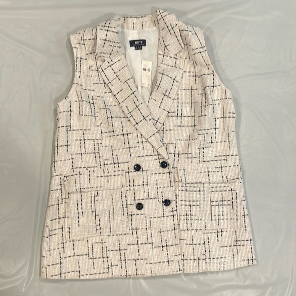 Anthropologie Maeve Tweed Vest Jacket